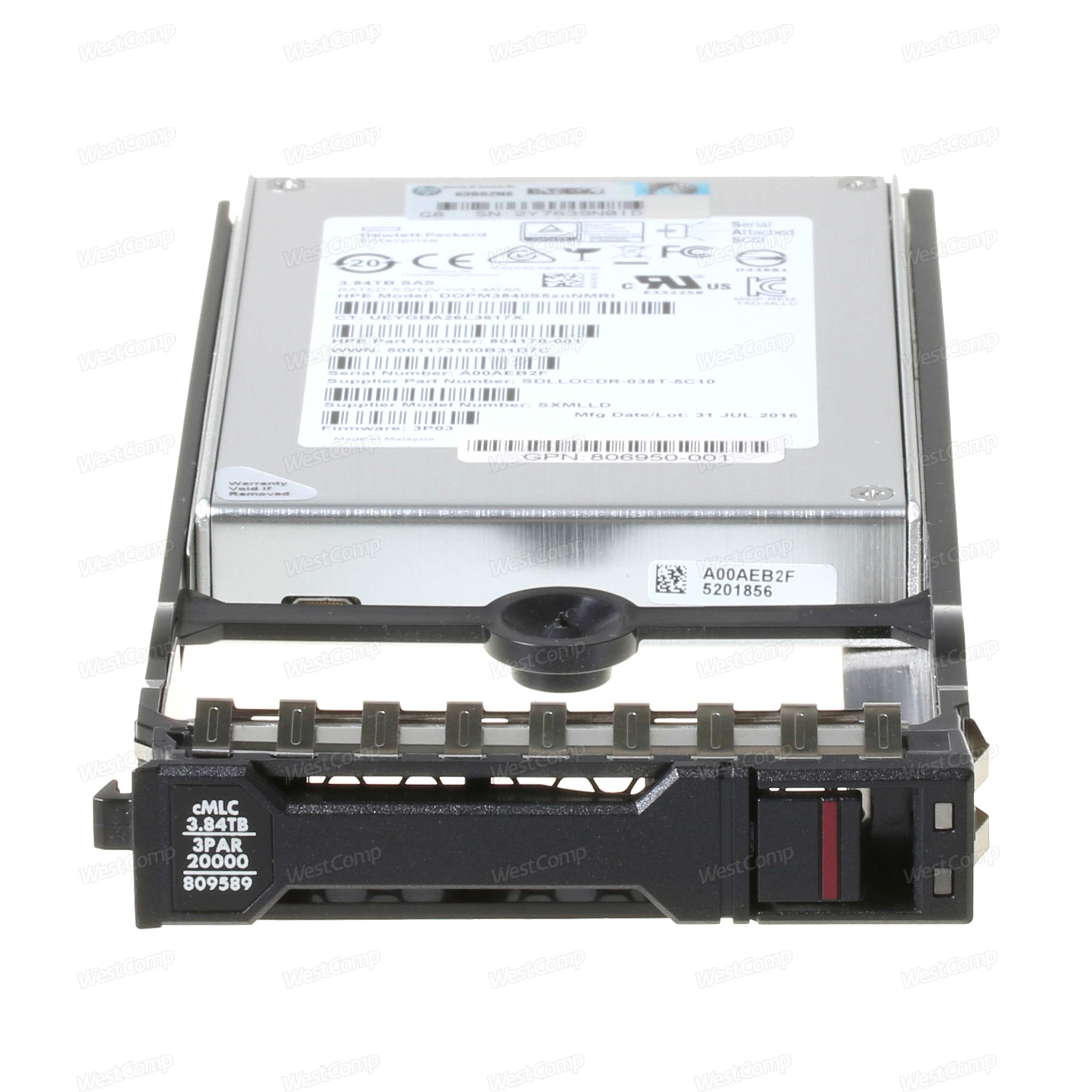 HPE 3PAR 20000 3.84TB SAS SFF (2.5in) SSD (K2R25A) - фото 2
