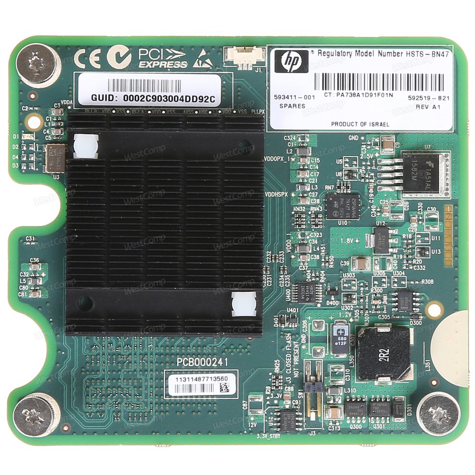 HPE 4X QDR InfiniBand ConnectX-2 Dual Port Mezzanine HCA for c-Class BladeSystem (592519-B21)