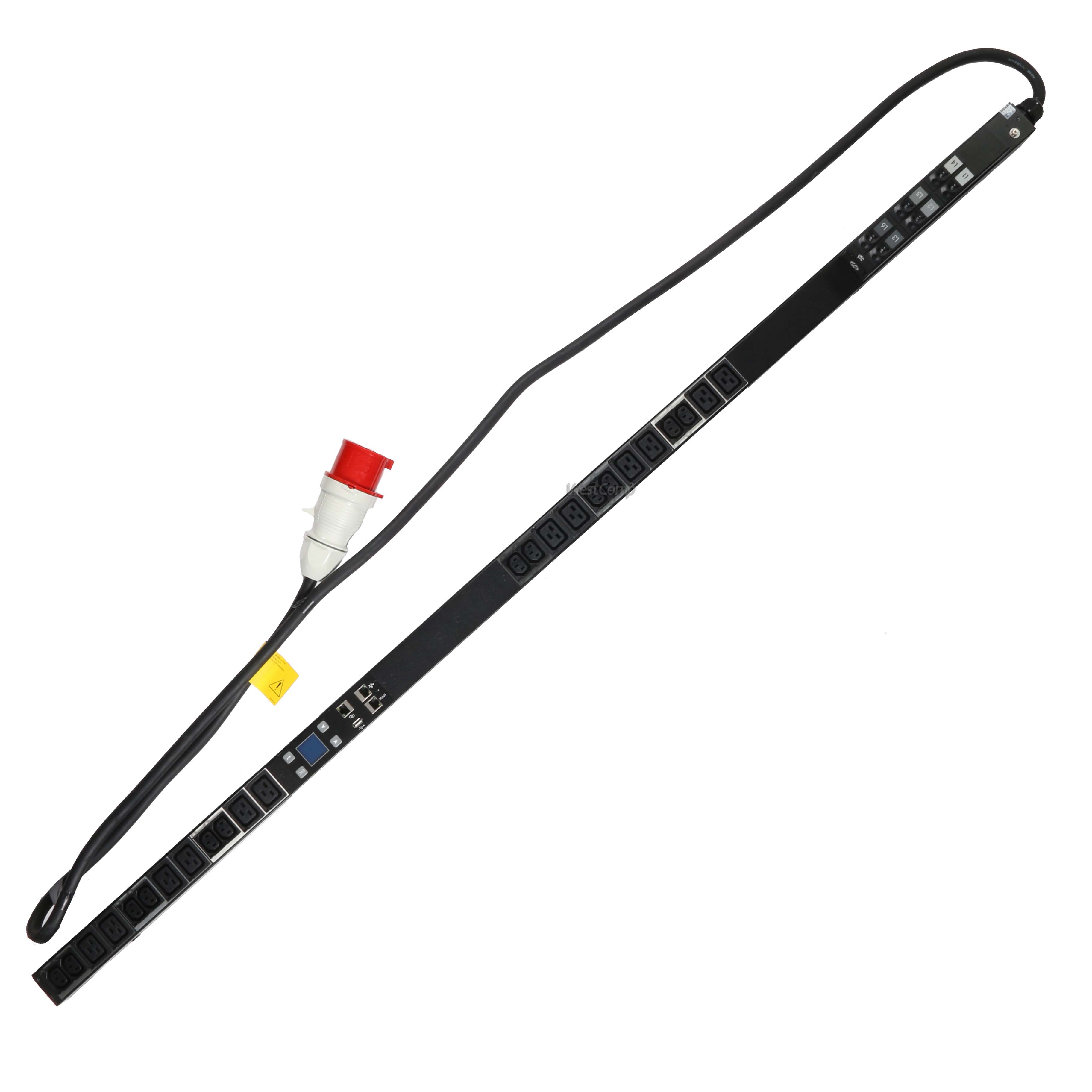 HPE Metered 3Ph 22kVA / 60309 5-wire 32A / 230V Outlets (12) C13 (12) C19 / Vertical INTL PDU (D9N60A)