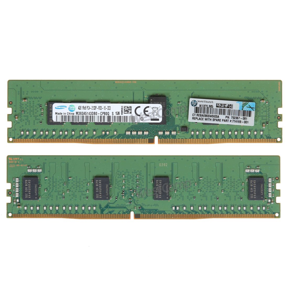 HP 4GB (1x4GB) Single Rank x8 DDR4-2133 CAS-15-15-15 Registered Memory Kit (752367-081) - фото 2
