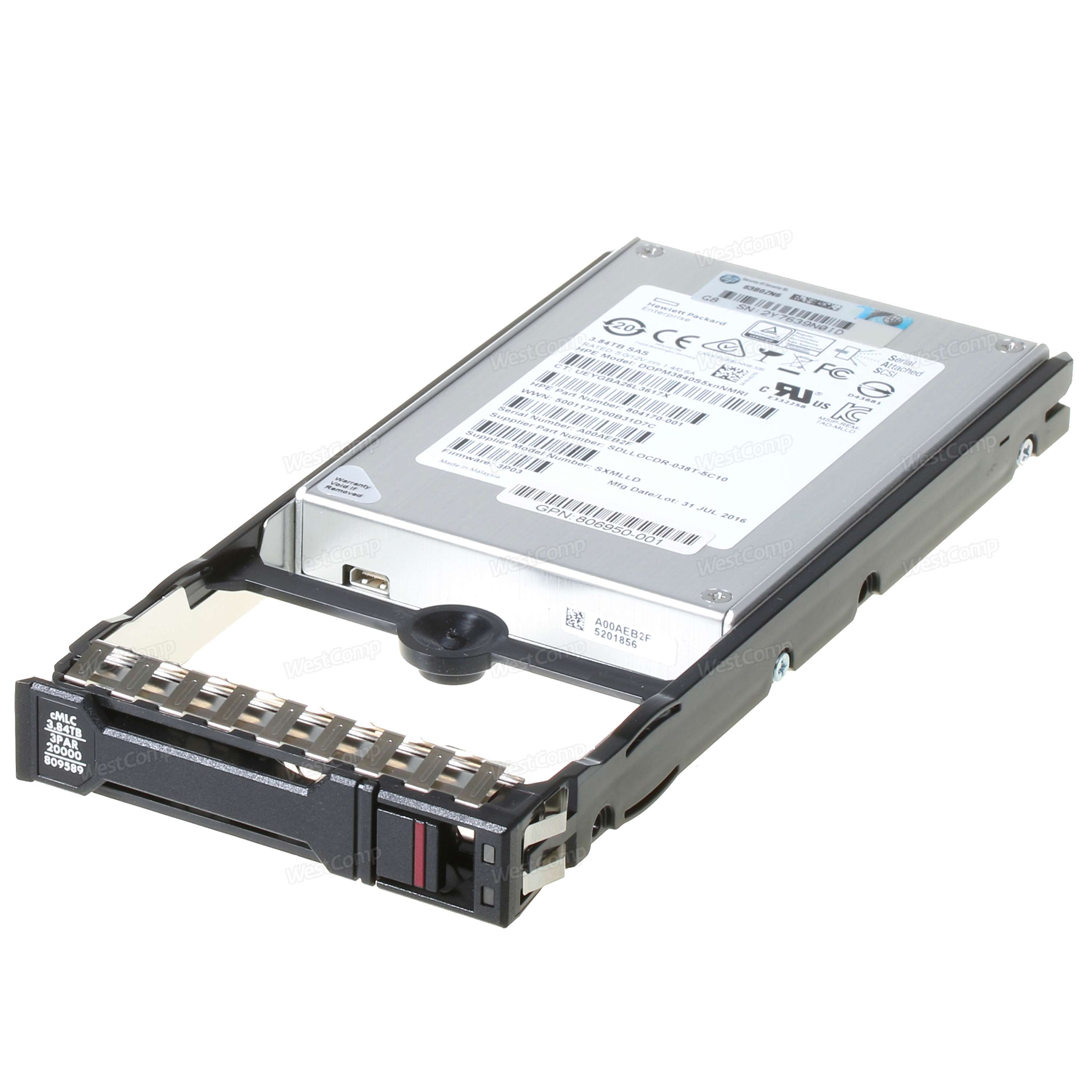 HPE 3PAR 20000 3.84TB SAS SFF (2.5in) SSD (K2R25A)