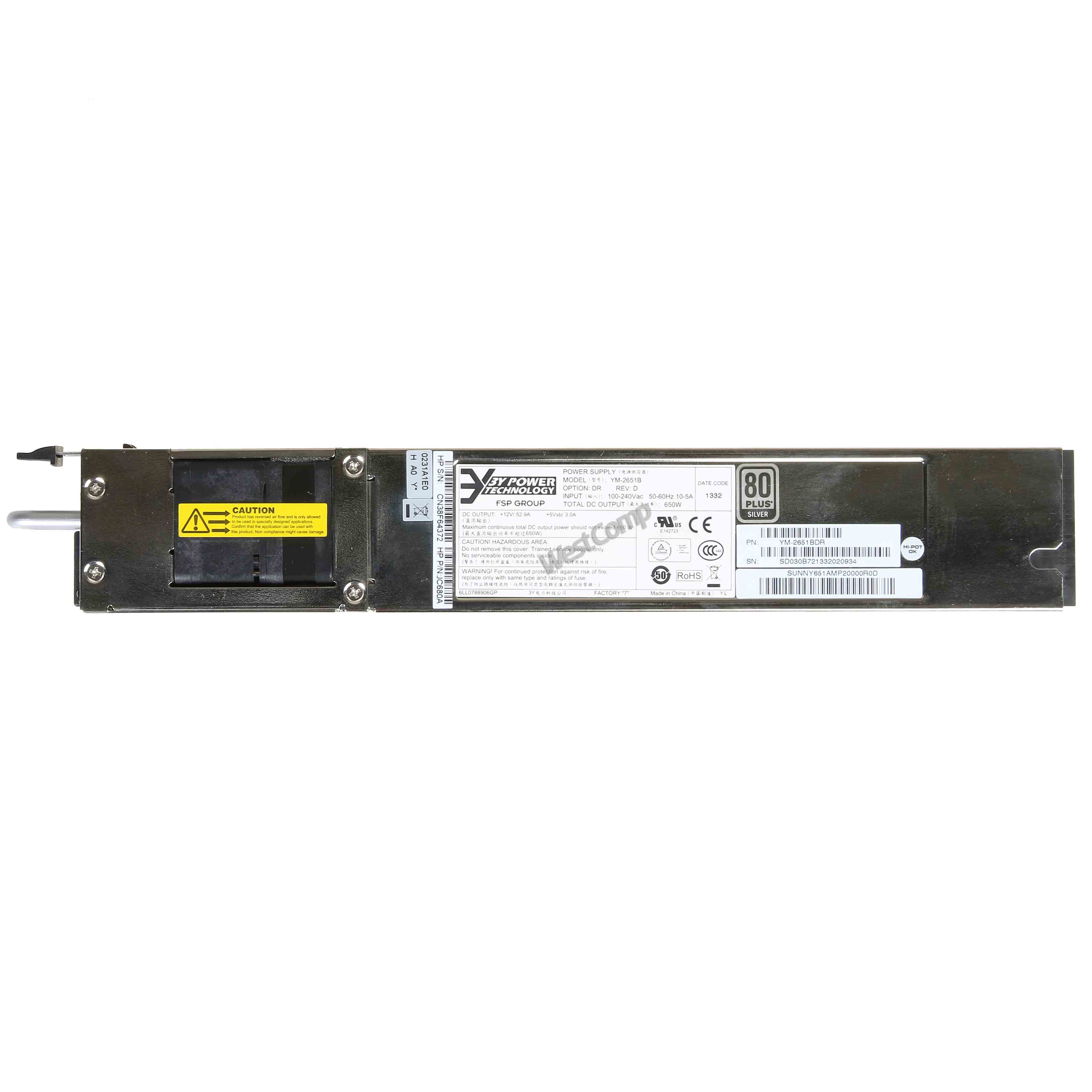 HPE 58x0AF 650W AC Power Supply (JC680A)