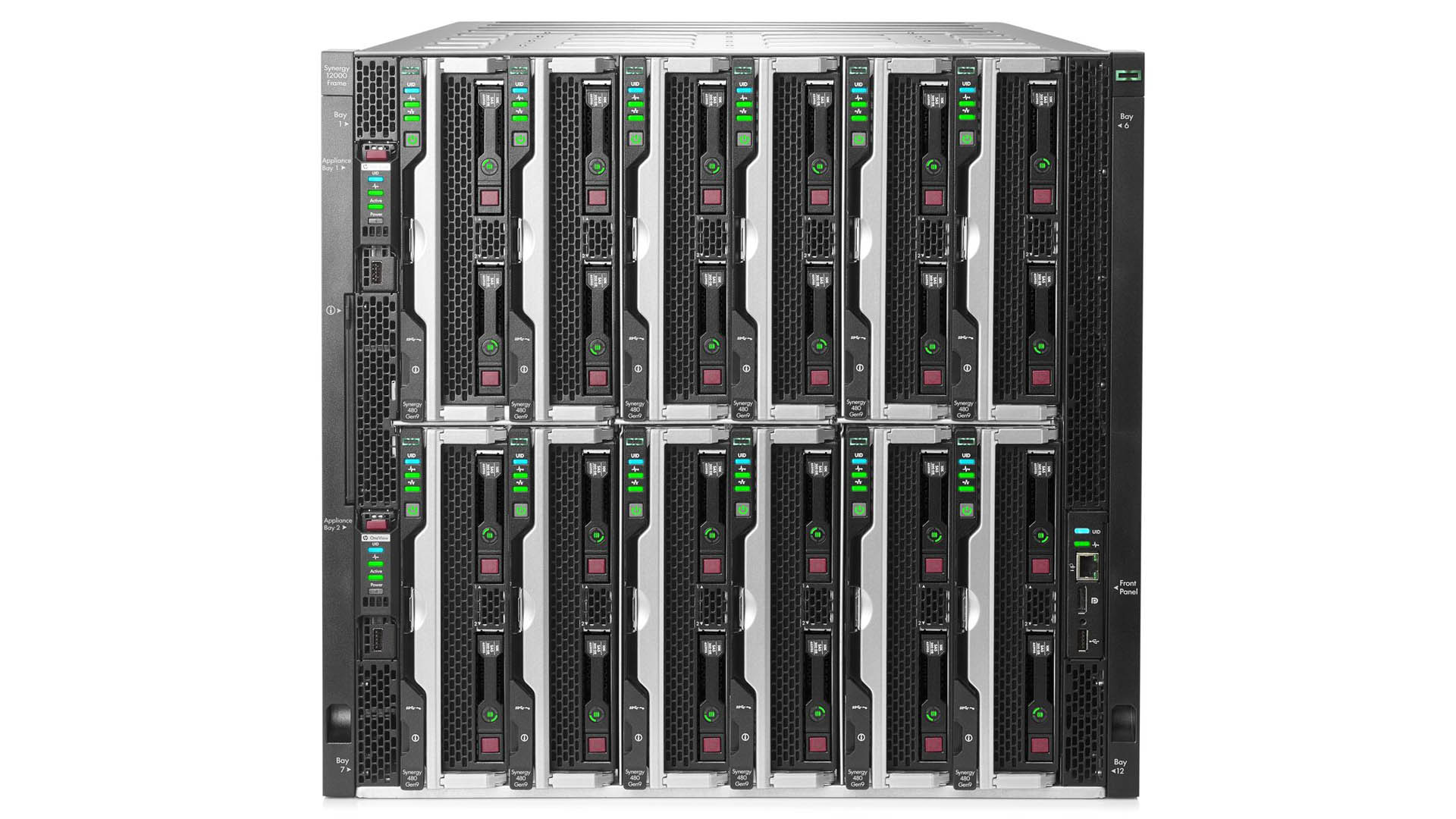 HPE Synergy 12000 Frame+ 8 x Synergy 480 Gen9 2xE5-2699v4 / 1024Gb + 2xHPE Virtual Connect SE 40Gb F8