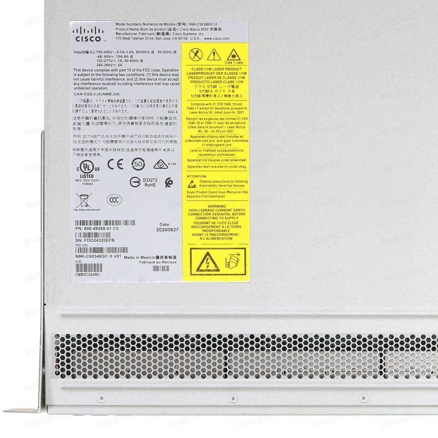 Cisco Nexus 9200 48-Port Switch (N9K- C92348GC-X) - фото 4