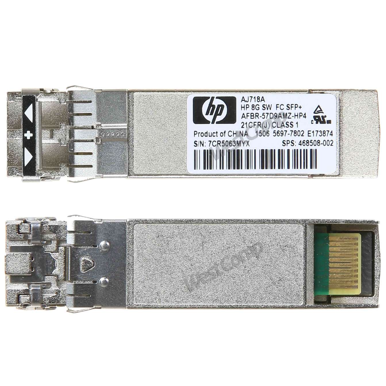 HPE H-series 8Gb Short Wave Fibre Channel SFP+ 1 Pack Transceiver (AJ718A) - фото 2