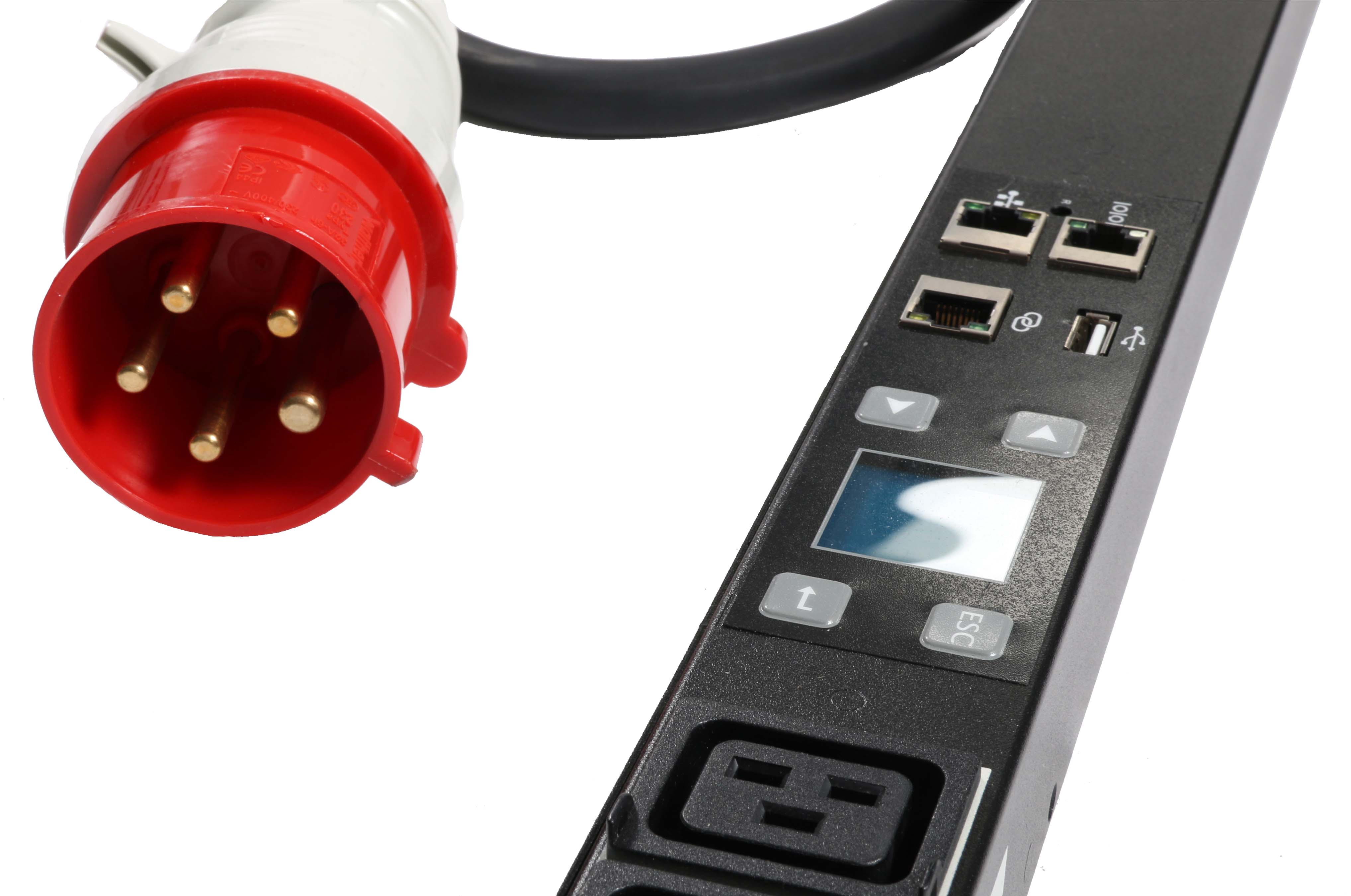 HPE Metered 3Ph 22kVA / 60309 5-wire 32A / 230V Outlets (12) C13 (12) C19 / Vertical INTL PDU (D9N60A) - фото 2