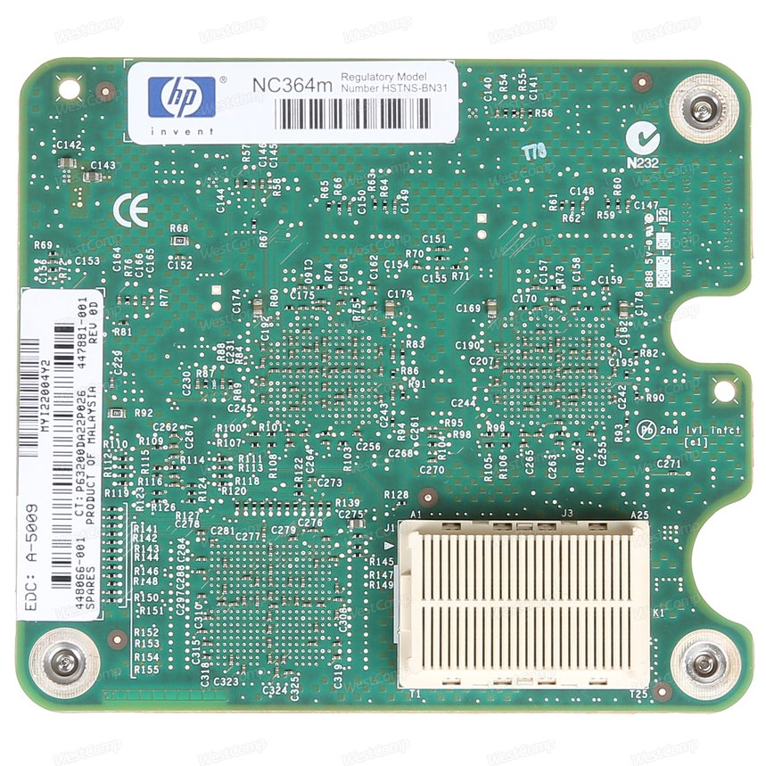 HP NC364m Quad Port 1GbE BL-c Adapter (447883-B21) - фото 2