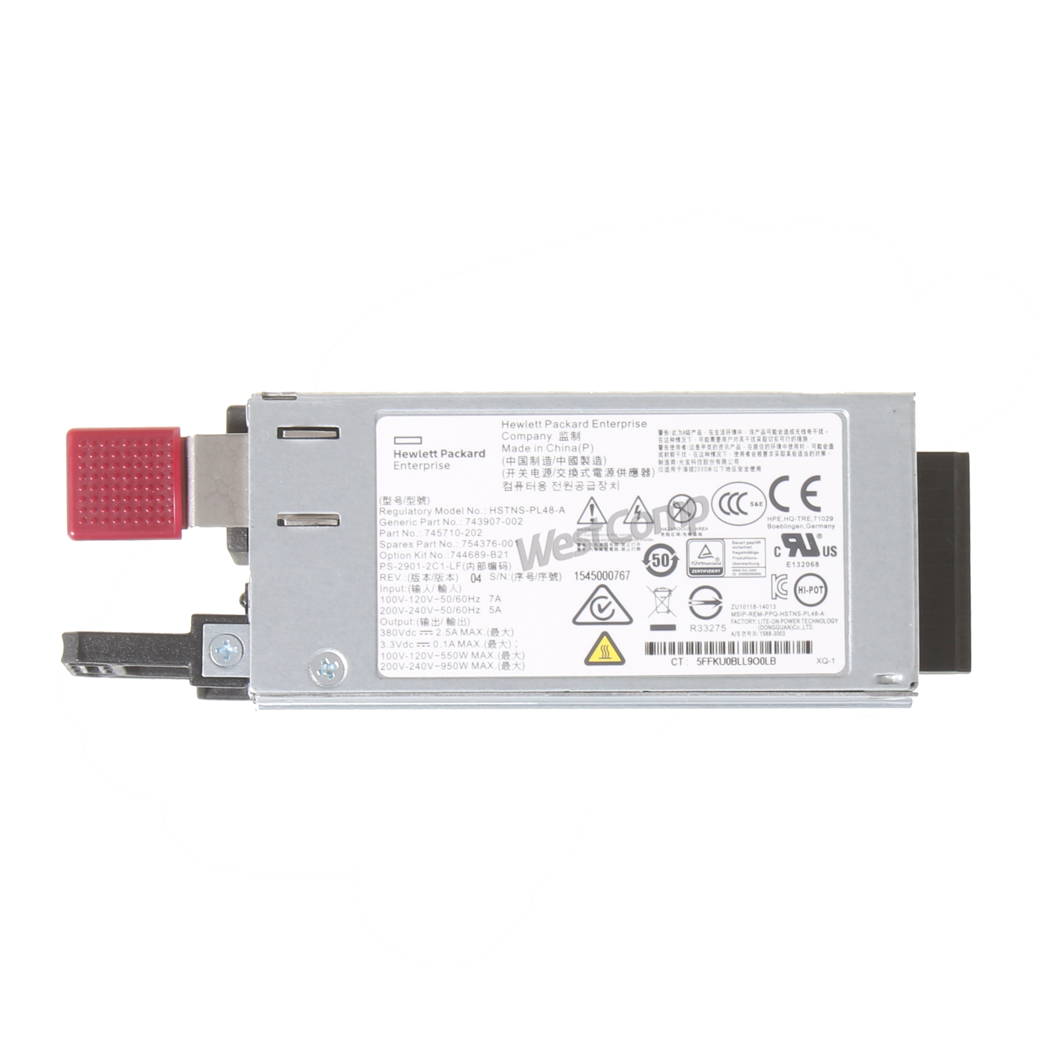 HP 800W / 900W Gold AC Power Input Module (754376-001) - фото 2