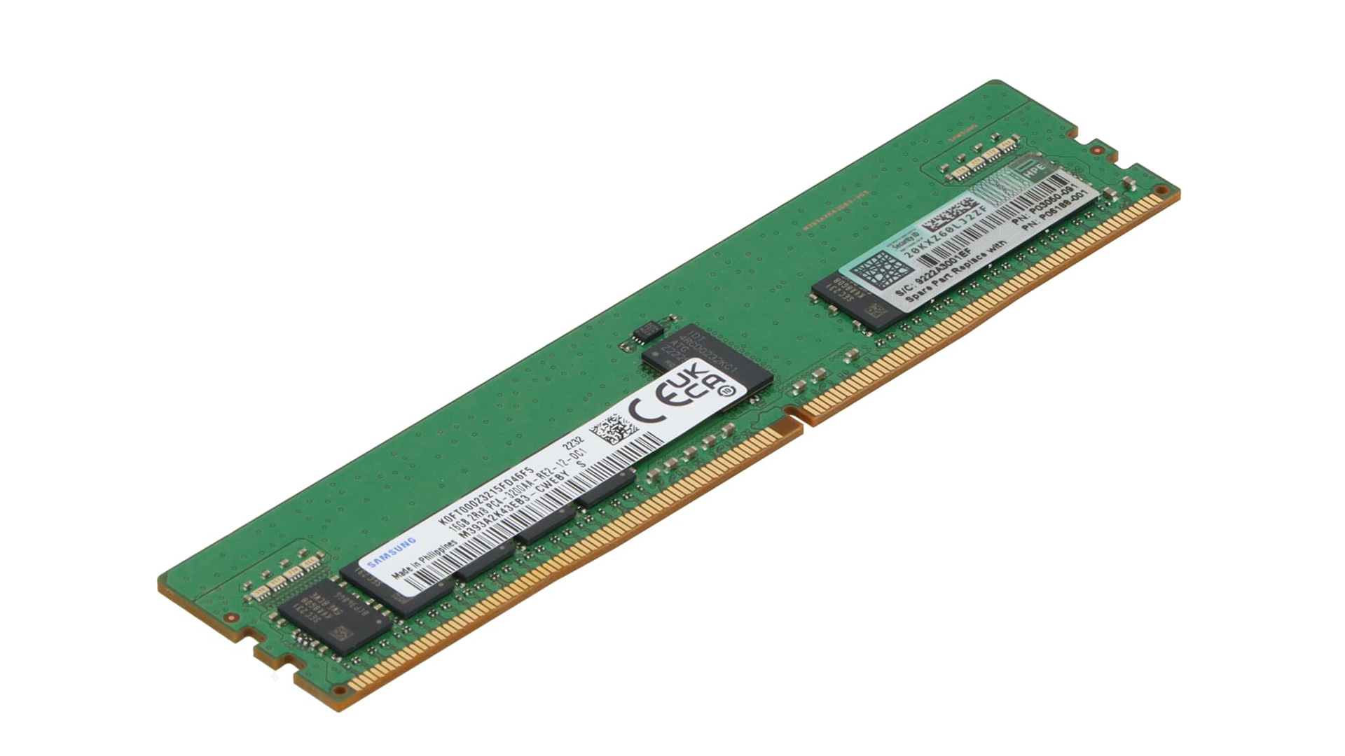 HPE 16GB (1x16GB) Dual Rank x8 DDR4-2933 CAS-21-21-21 Registered Smart Memory Kit (P00922-B21)