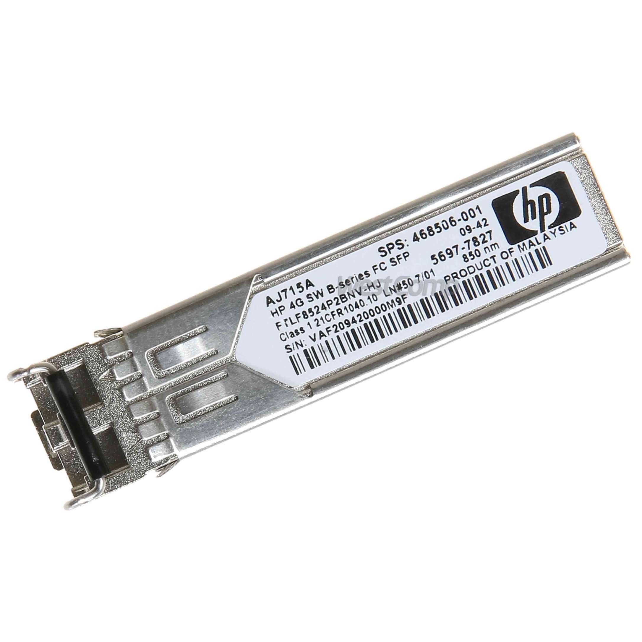 HP 4Gb Short Wave B-series Fibre Channel 1 Pack SFP Transceiver (AJ715A)