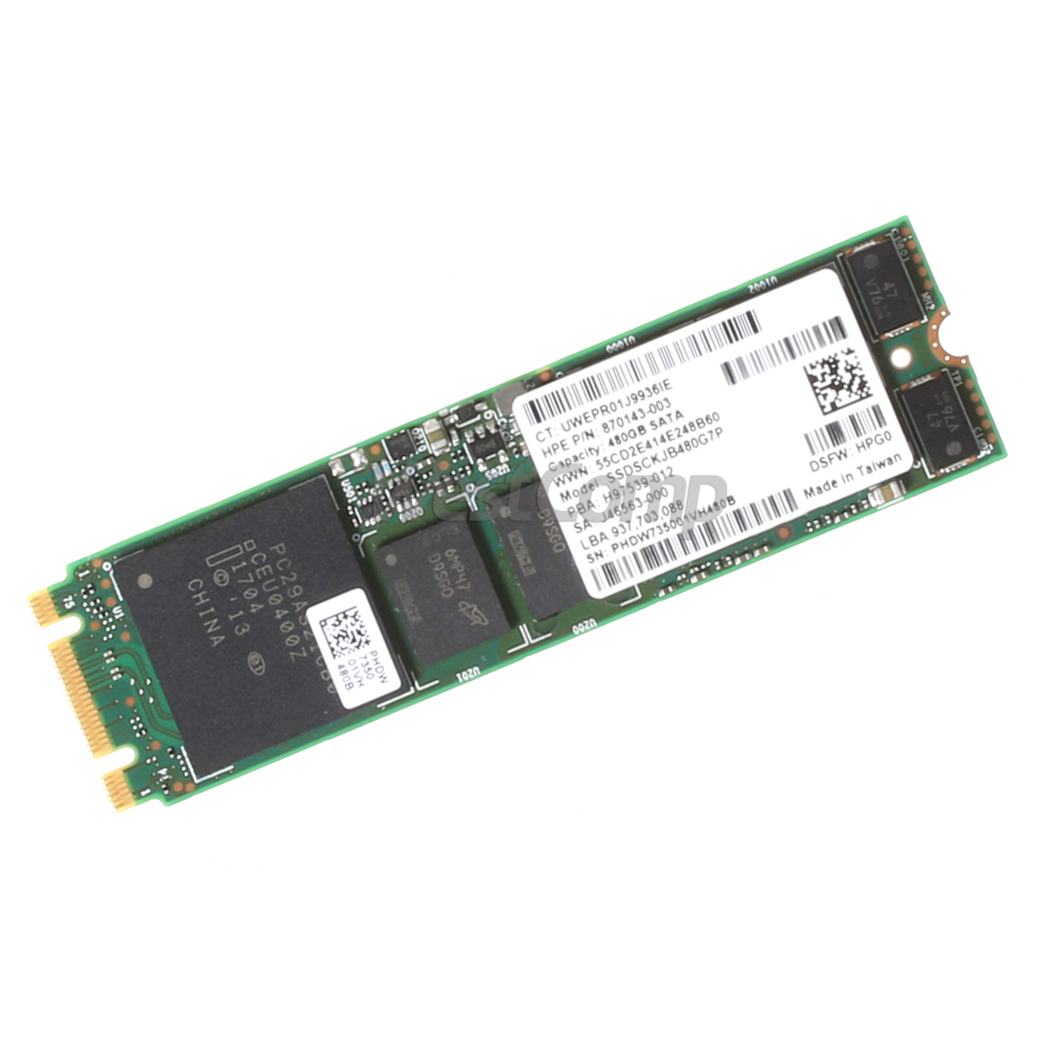 HPE 480GB 6G SSD PCI-E M.2 2280 RI DS (875836-001)