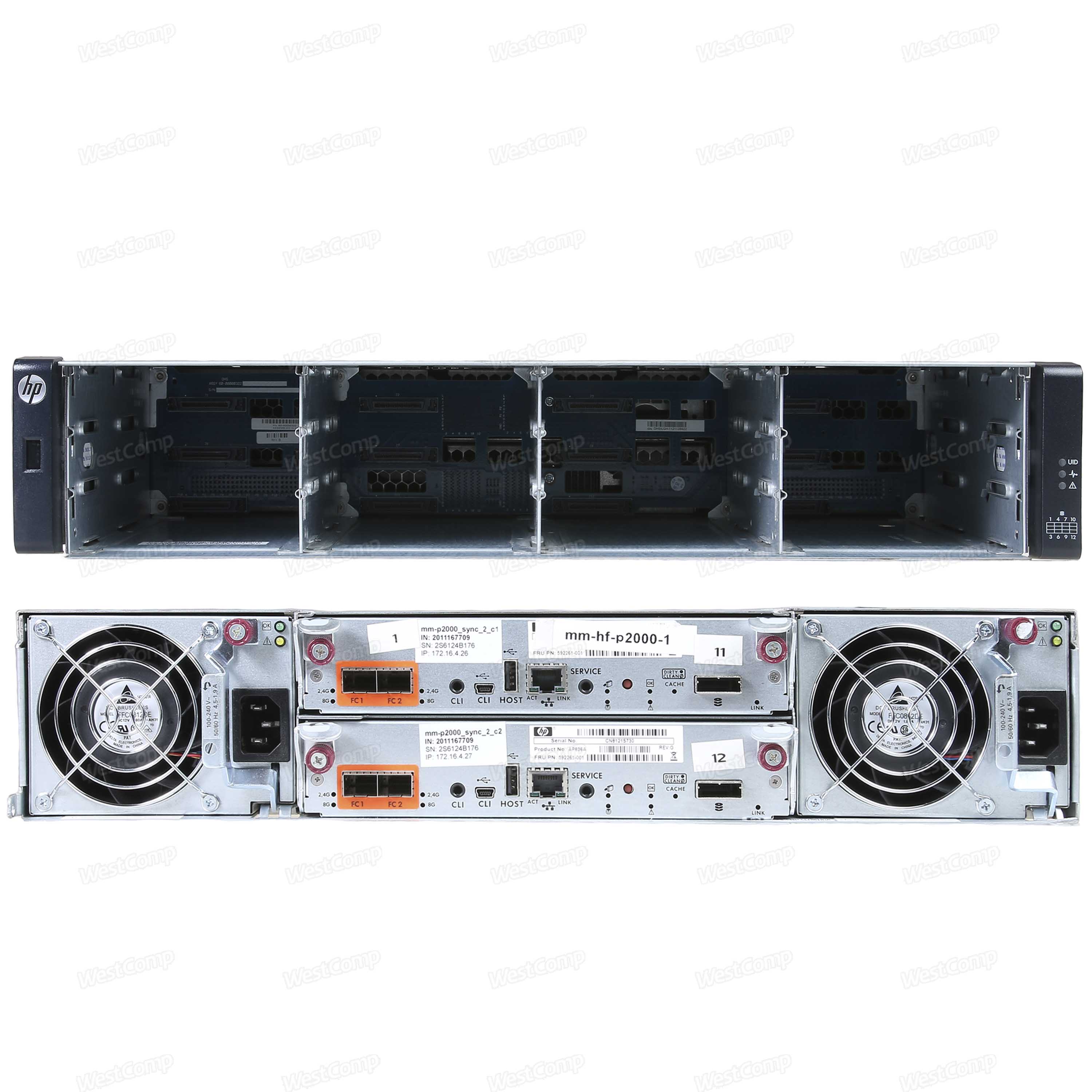 HP P2000 G3 FC MSA Dual Controller LFF Modular Smart Array System (AP845A) - фото 2