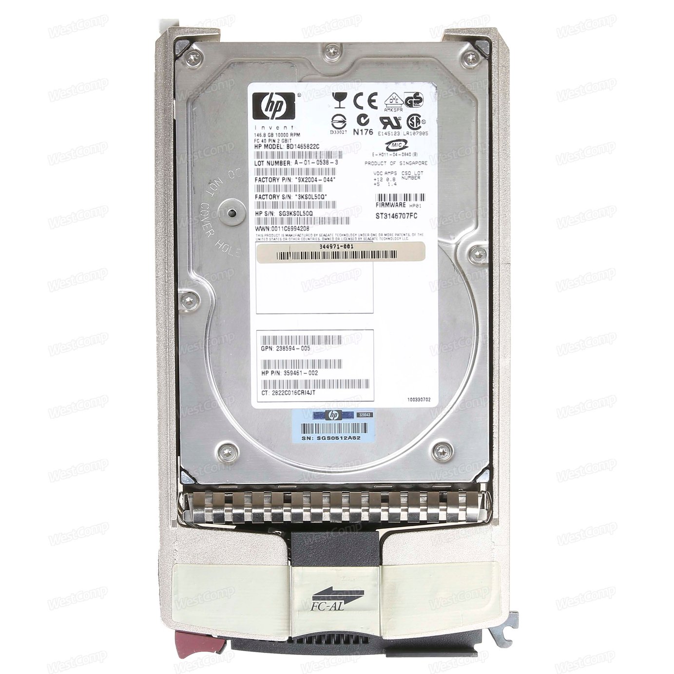 HPE StorageWorks 146GB 10K rpm FC Hard Disk Drive (359461-002) - фото 3