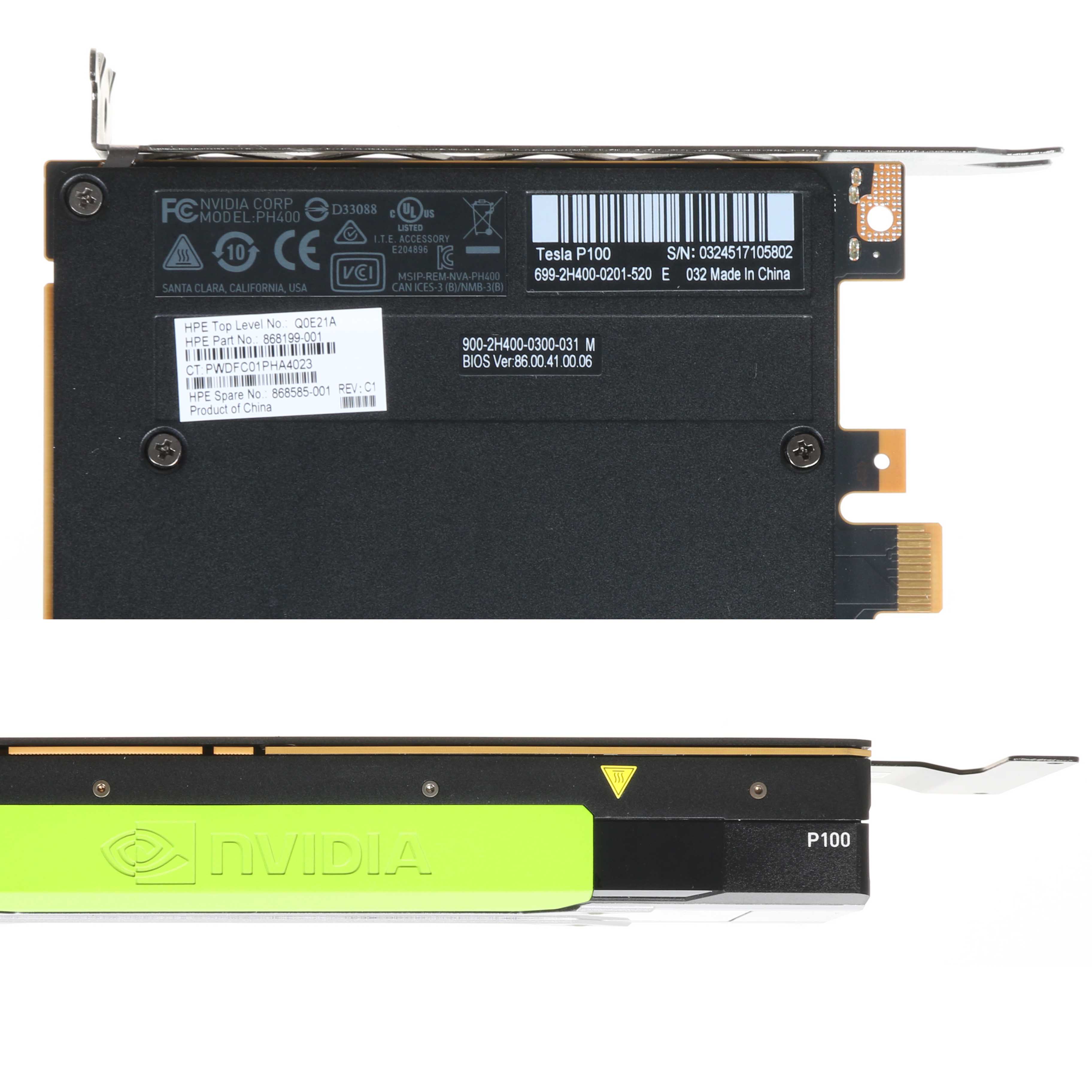 HPE NVIDIA Tesla P100 PCIe 16GB Computational Accelerator (Q0E21A) - фото 3