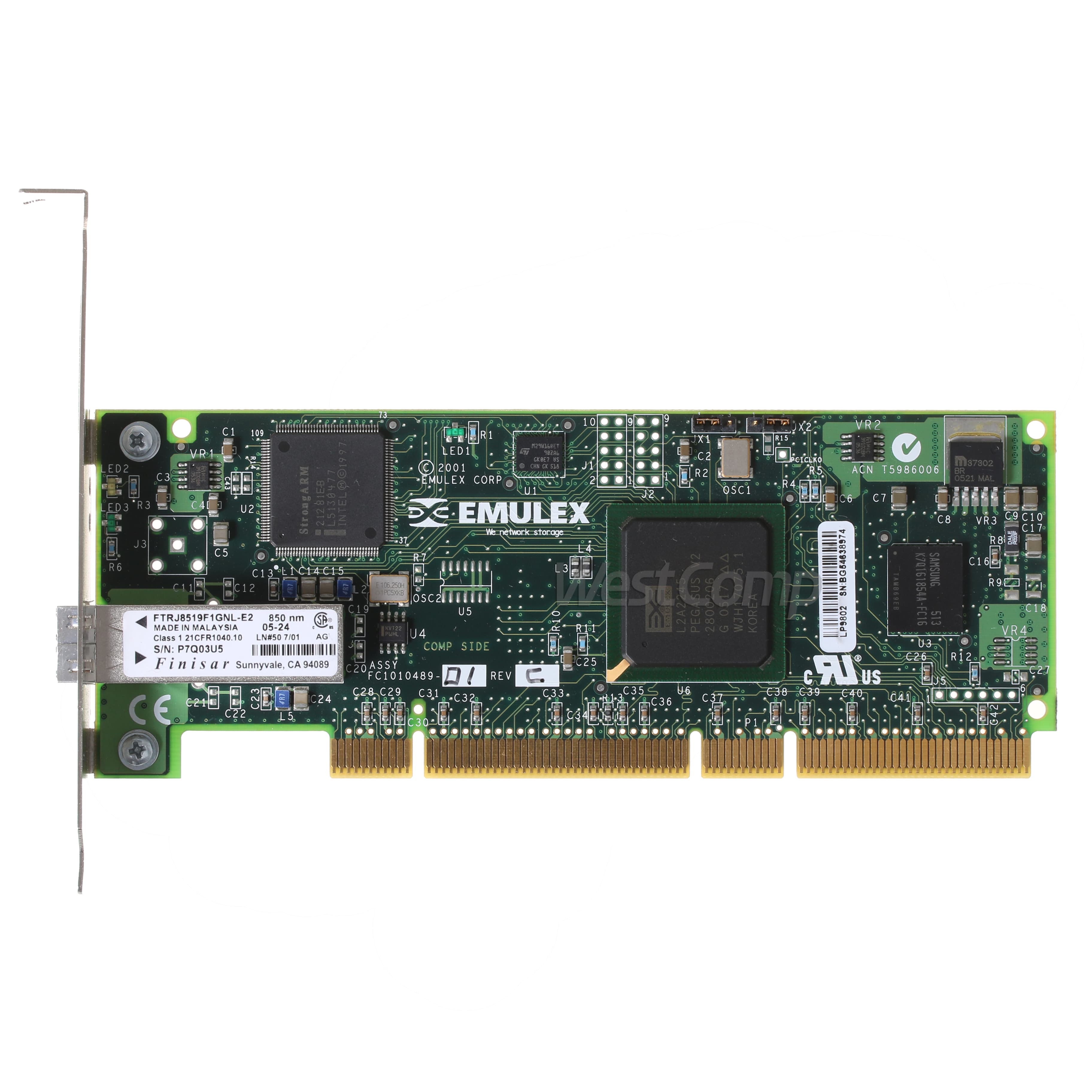Emulex (PCI-X, 133Mhz) LP9802 2Гб / с, 64bit Single Port FC (FC1020042-01G) - фото 2