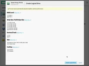 Create Logical Drive