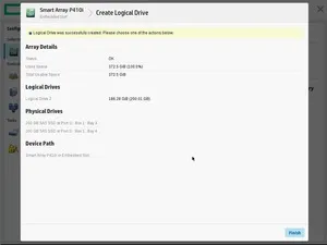 Logical Drive was successfully created