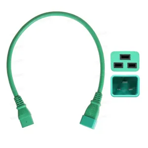 IEC 320 Power Cord C20/C19 - 2 ft, 20A/250V 12 AWG 0.65m (PC-189-C19) - announce