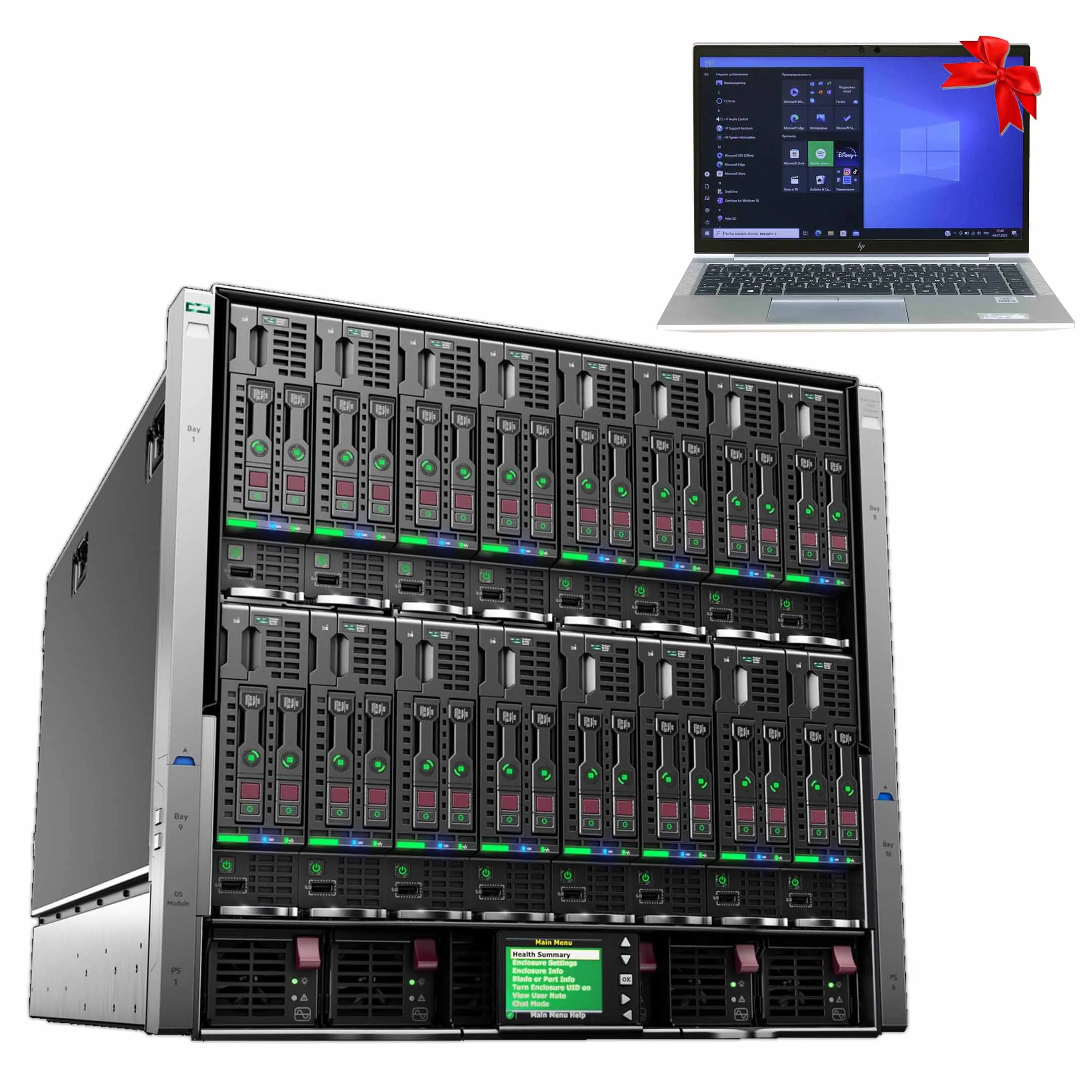 HPE BladeSystem c7000 G3 + 7xBL460 Gen9 (2хE5-2695v4 / 512Gb / 650FLR) + 2xVC FlexFabric-20 / 40